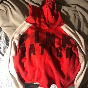 Victoria Secret Pink cropped hoodie